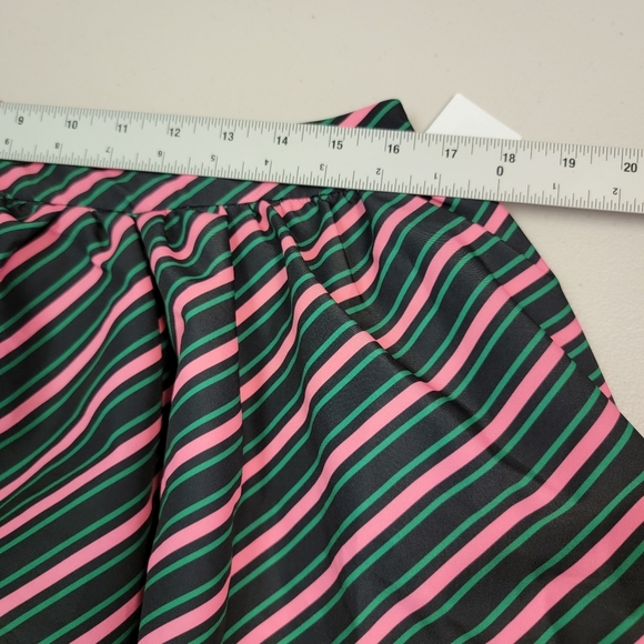Wicked Paul Tazewell Bubble Mini Skirt Black Green Pink Stripes Size L - Picture 7 of 8